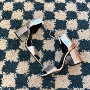 Alexander Wang Abby Silver Sandals